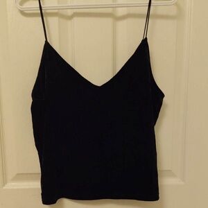 H&M Black Velvet Tank Top